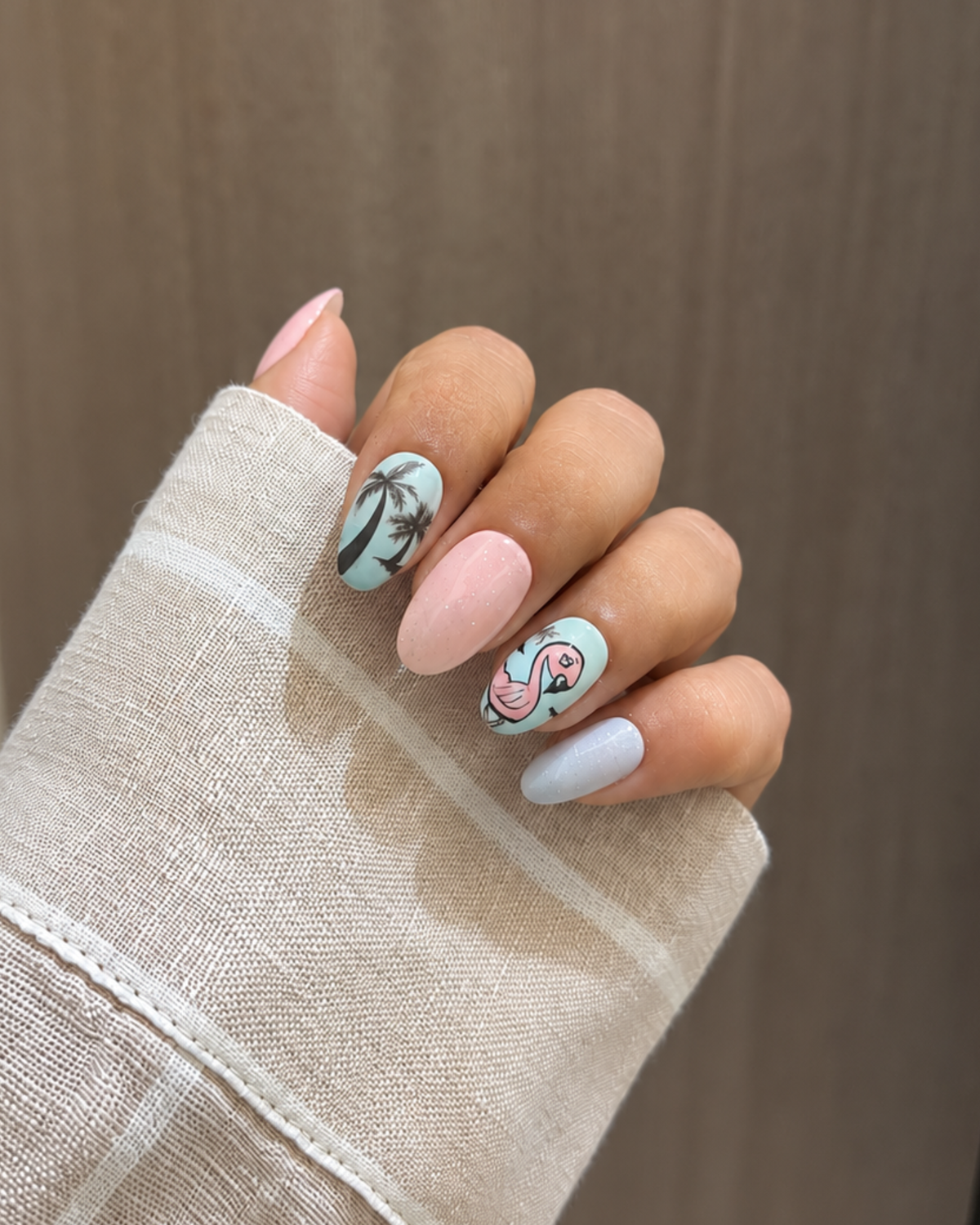Flamingo Bae Nails