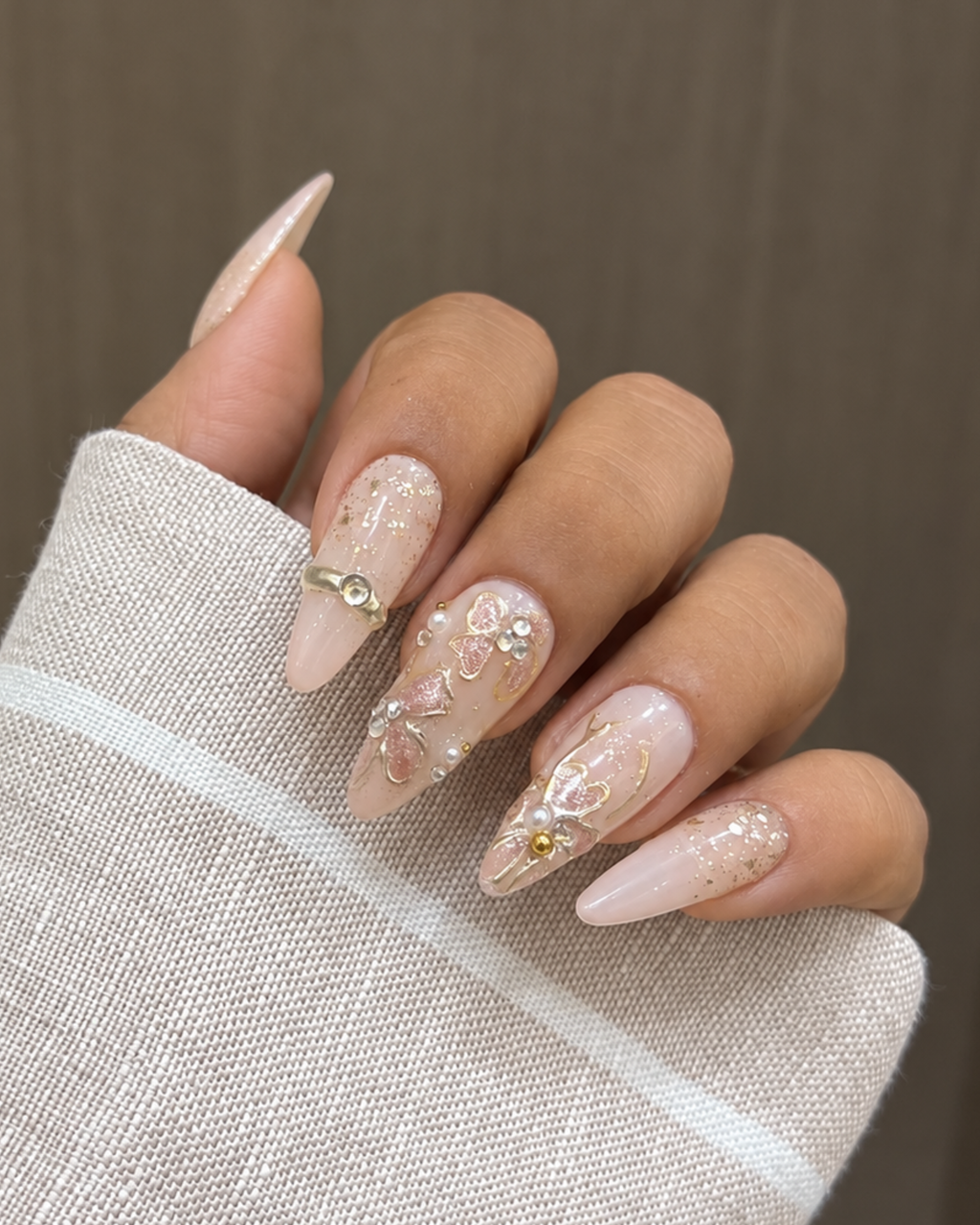 Majestic Blush press-on nails, exclusive reusable nail set