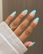 Beach Bloom press-on nail set of 20 in standard sizes