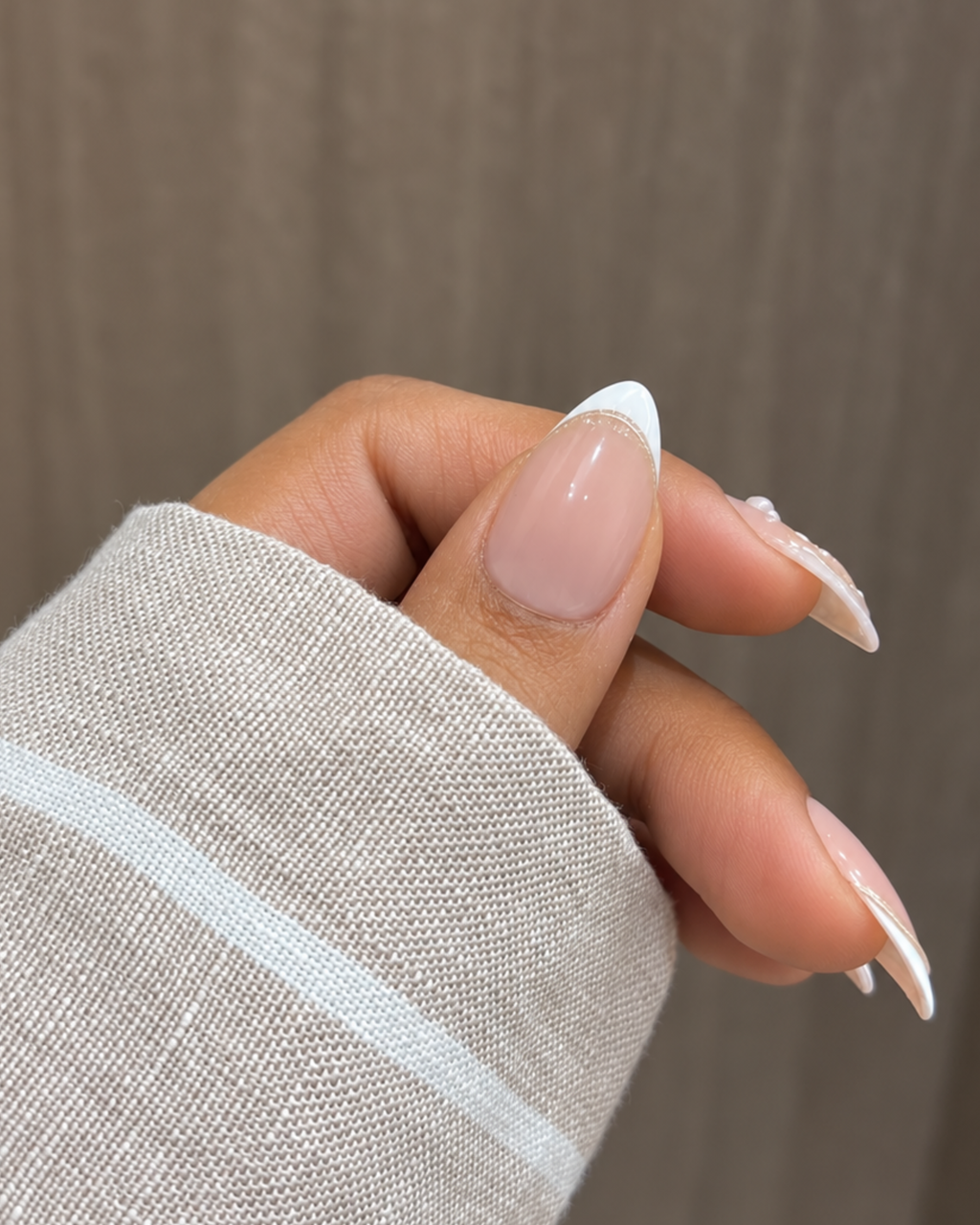 Pearl Whisper reusable press-on nails for an at-home manicure