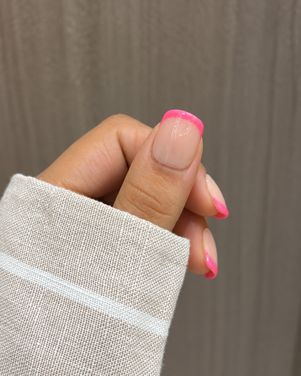 Starfish Pink reusable press-on nails for an at-home manicure