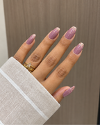 SparkLand Purple press-on nail set of 20 in standard sizes