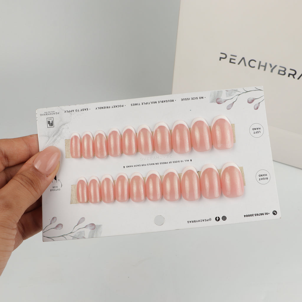 Rosy Chrome White French Tips