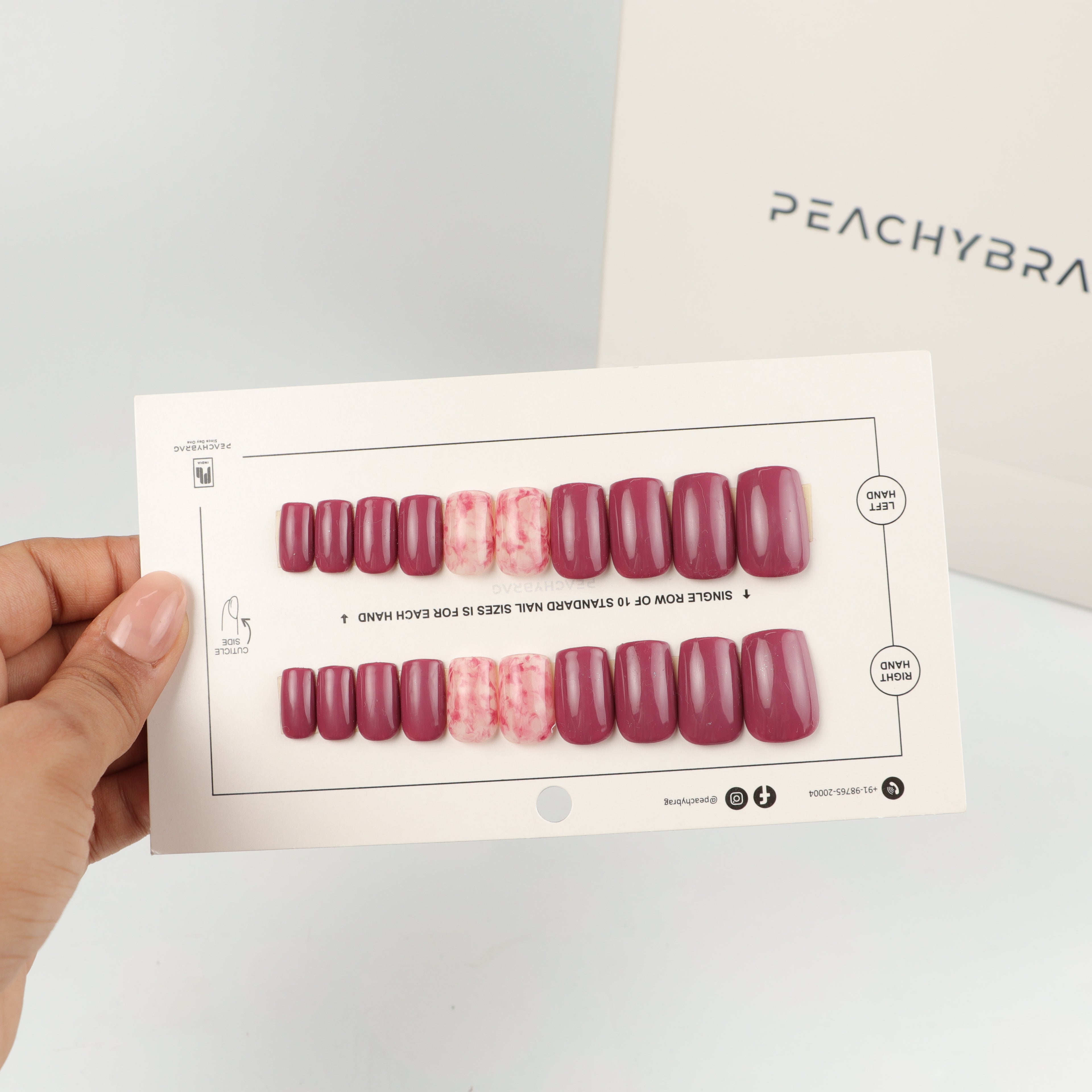 Crimson Marble 4Designer Nails