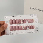 Flora Fab false nails, designer press-on design