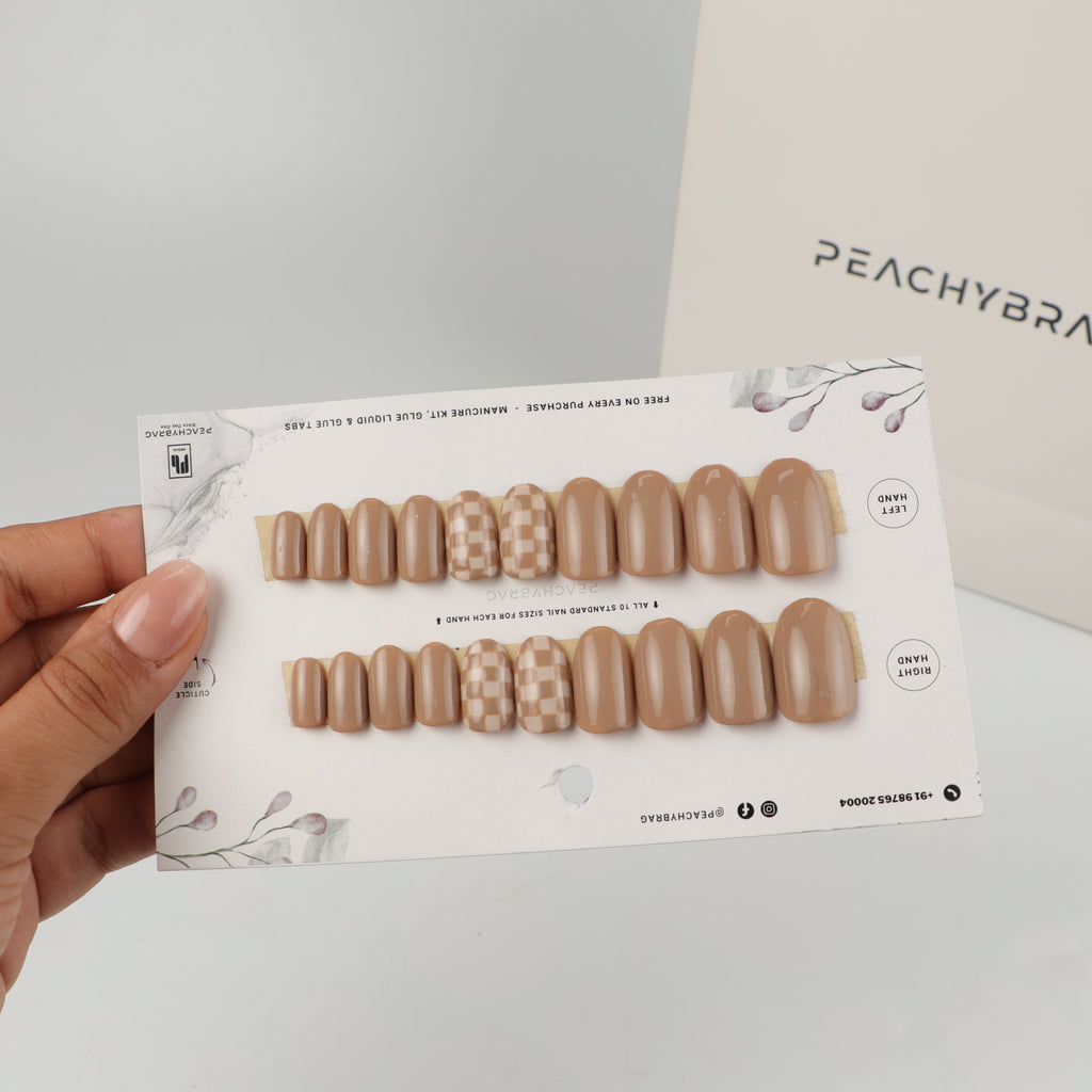 Latte Grid 4Designer Nails