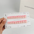 Daisy Drift Pink press-on nail set of 20 in standard sizes