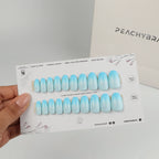 Ocean Ombre press-on nail set of 20 in standard sizes