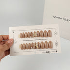 Crystal Fly Brown press-on nail set of 20 in standard sizes
