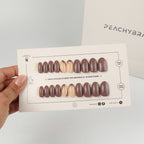 Choco Wave press-on nail set of 20 in standard sizes