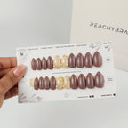 Toasted Honey reusable press-on nails for an at-home manicure