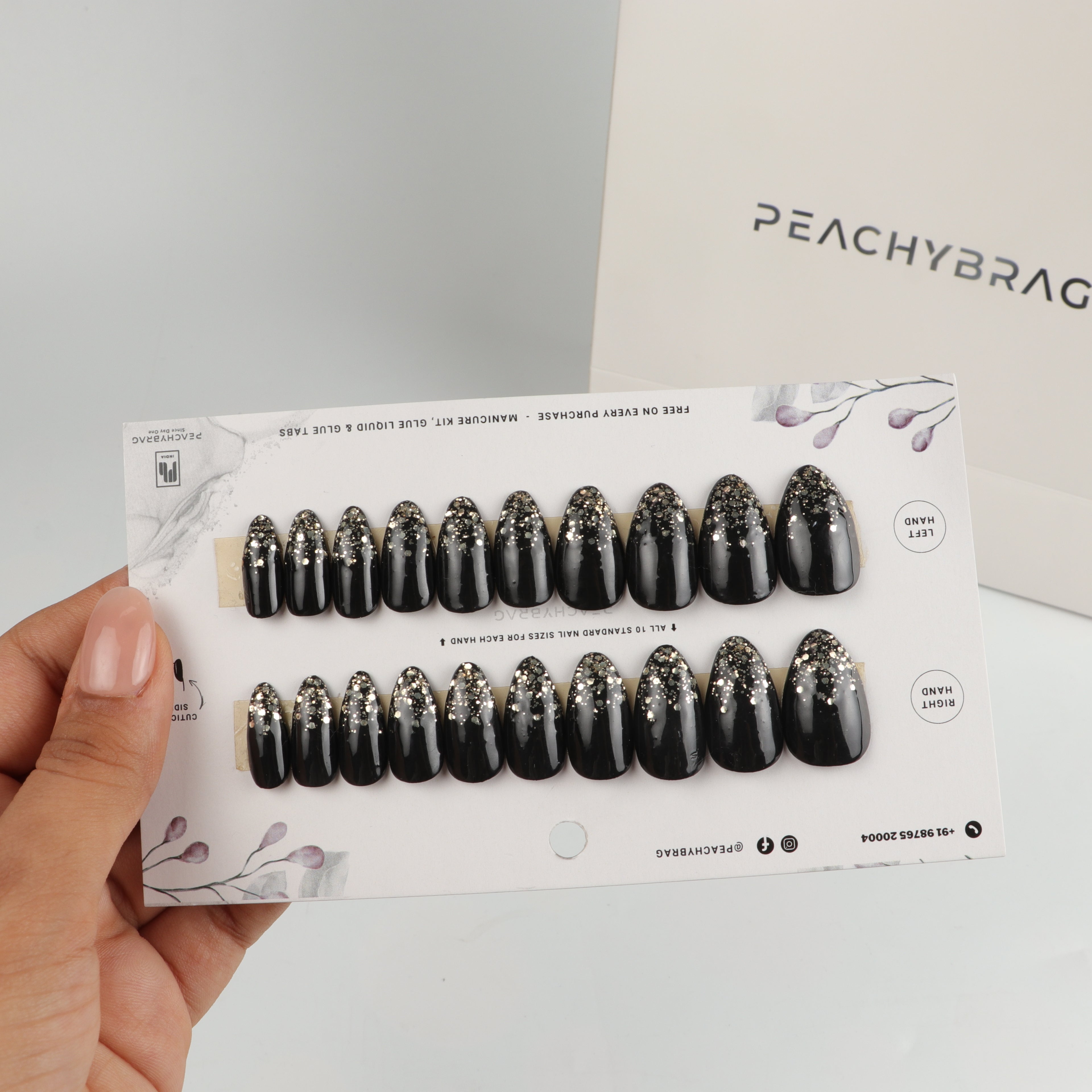 SparkLand BLACK Nails