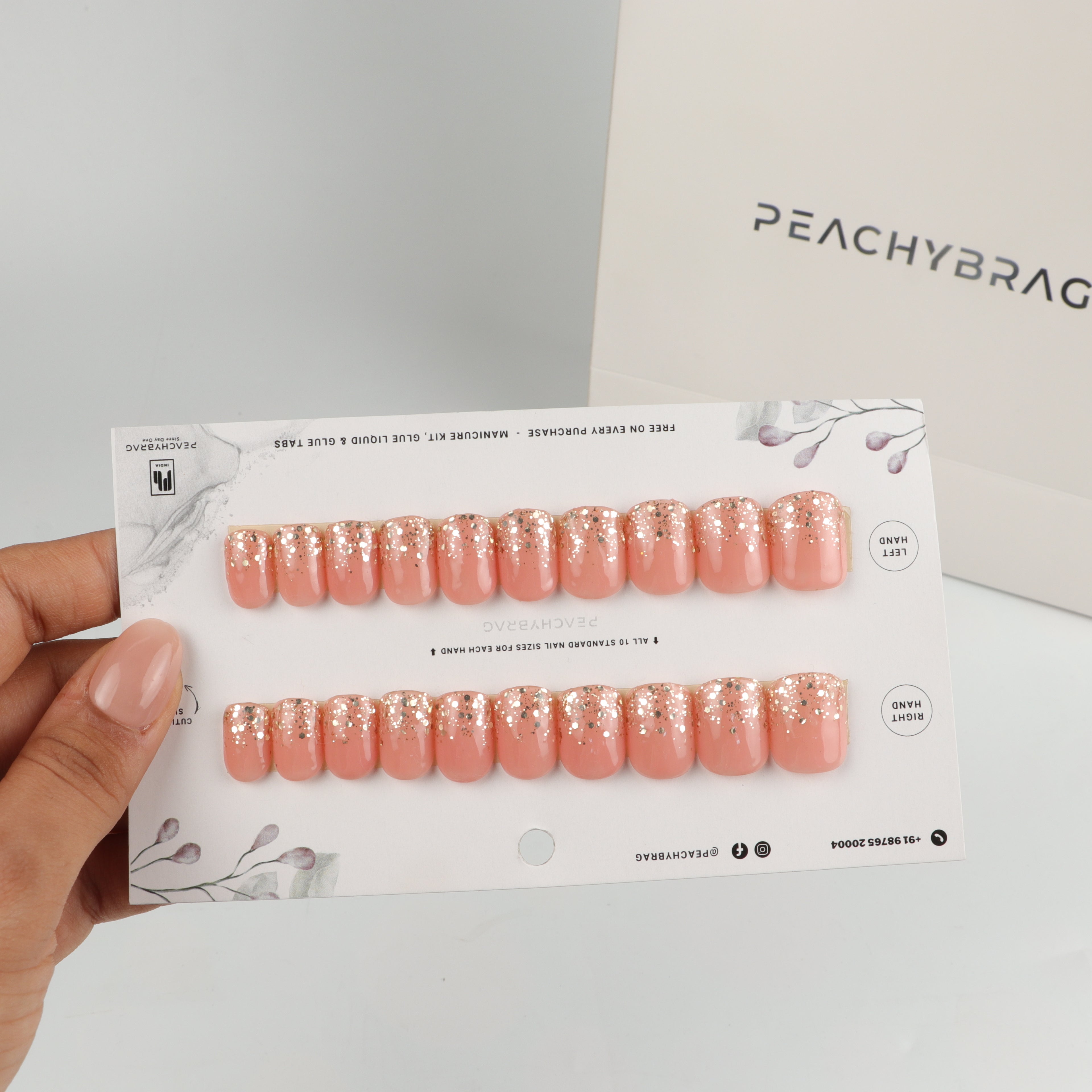 SparkLand PEACH Nails