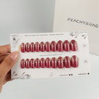SparkLand Wine press-on nail set of 20 in standard sizes