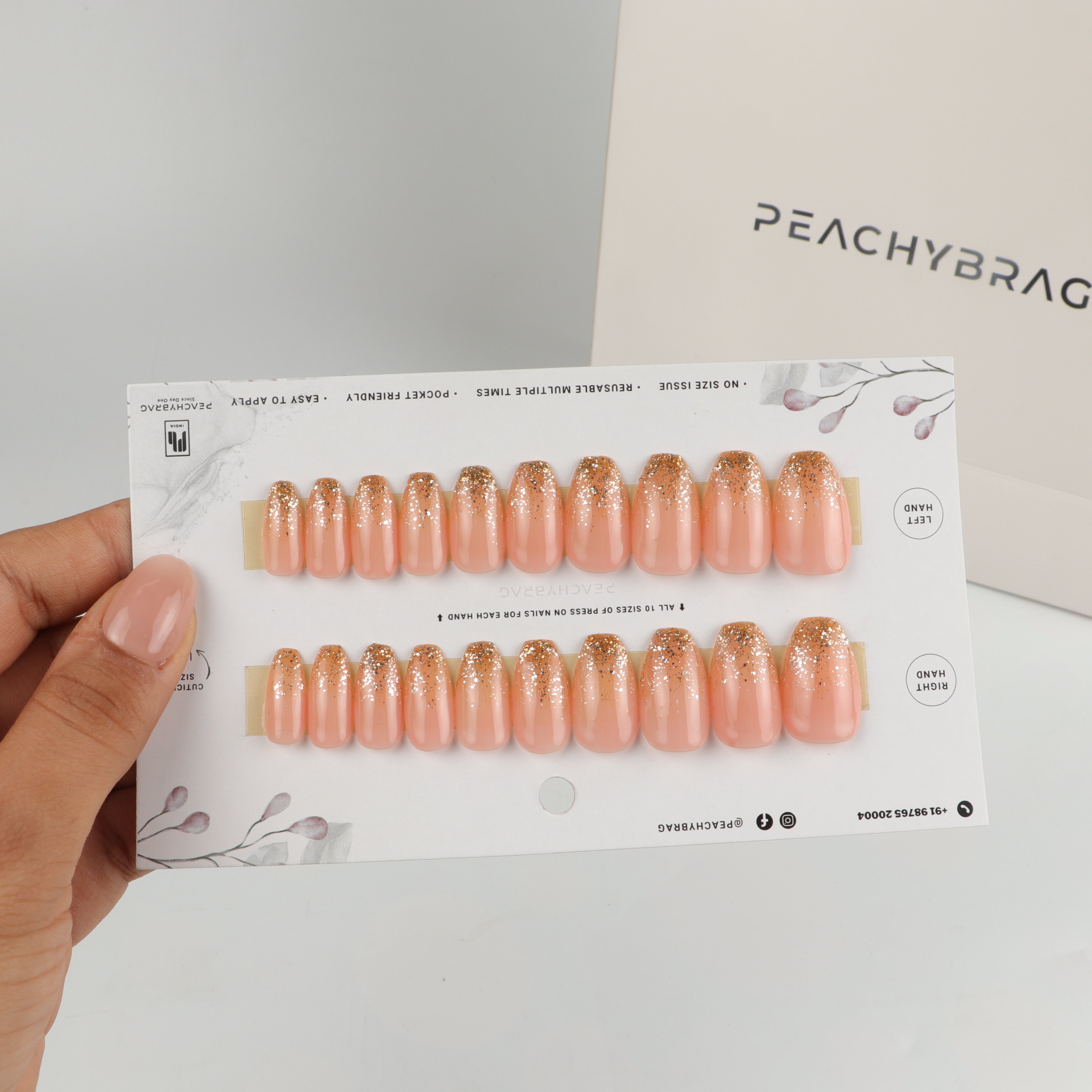 SparkleLand PEACH Nails