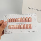 Velvet Teddy press-on nail set of 20 in standard sizes