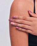 Crimson Marble press-on nails, designer reusable nail set