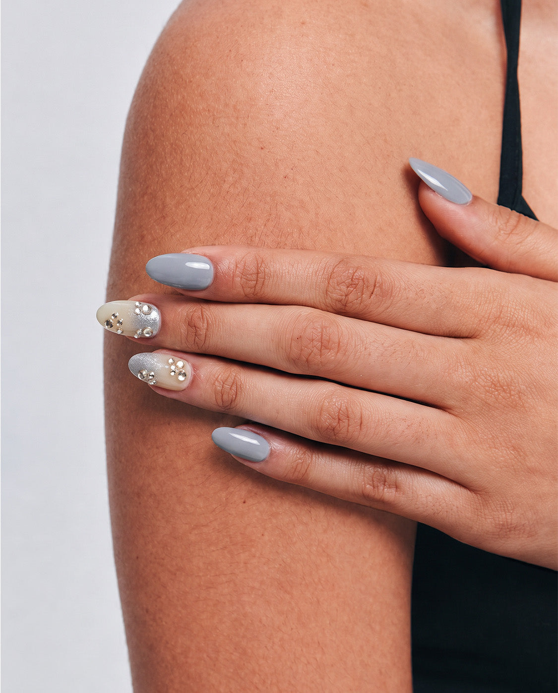 Bubbly Blue Nails