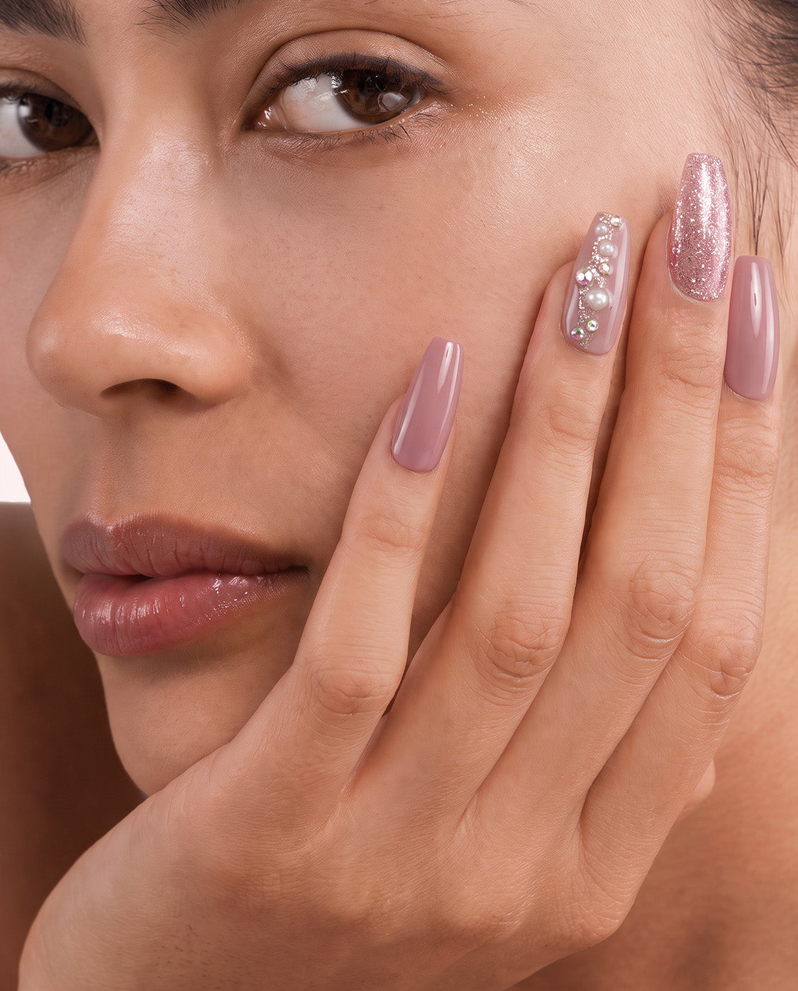 Pearl Glam Nails