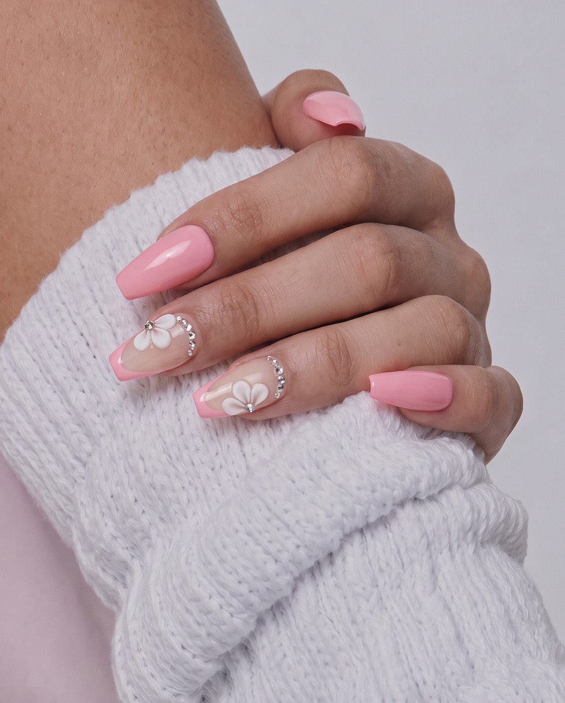 Pink Orchid Nails