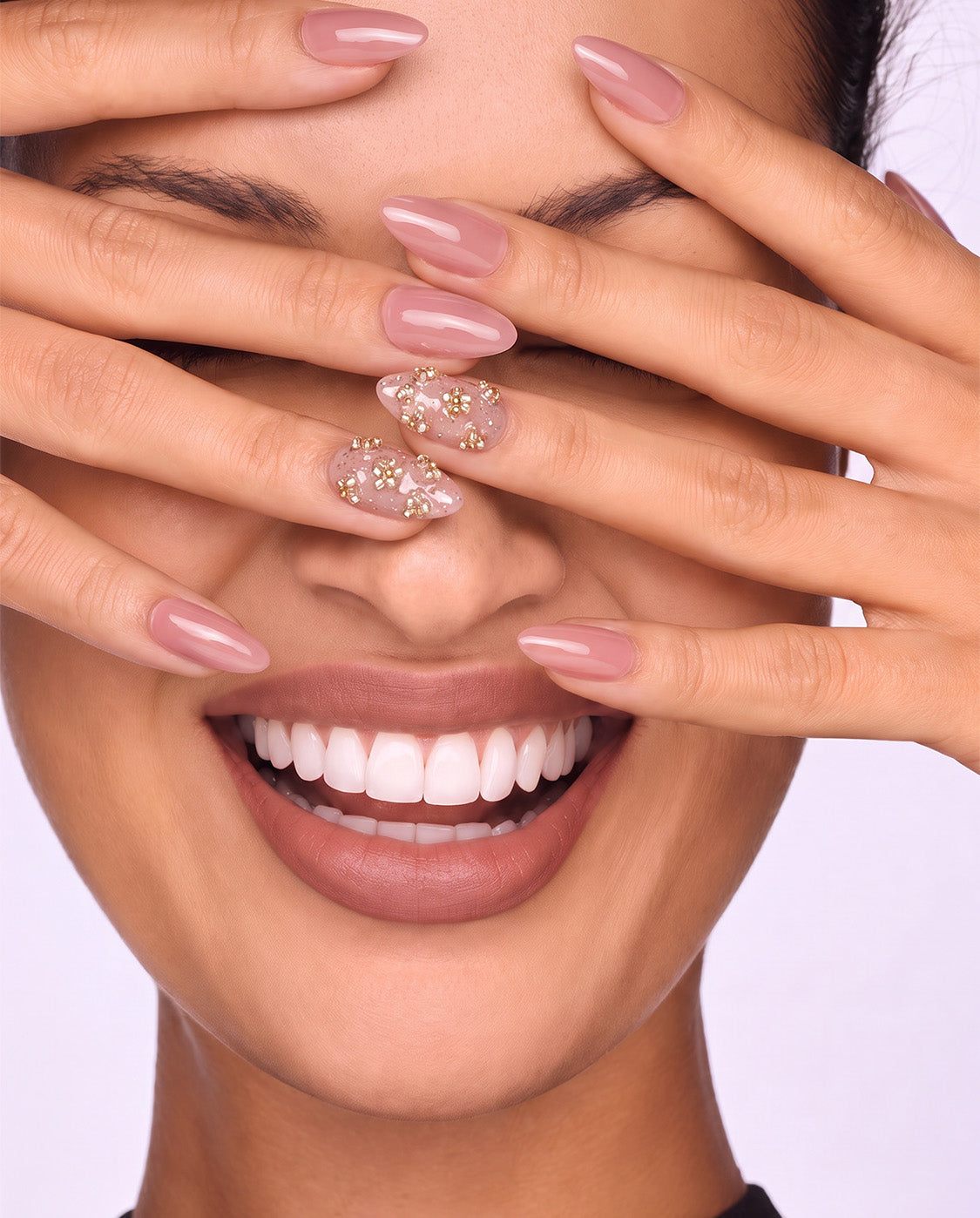 Crystal Peony Nails