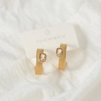 Cameo Hoop Earrings