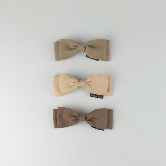 Muted Green 3-pack Double Layer HairBow