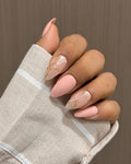 Marble Glow press-on nails, designer reusable nail set
