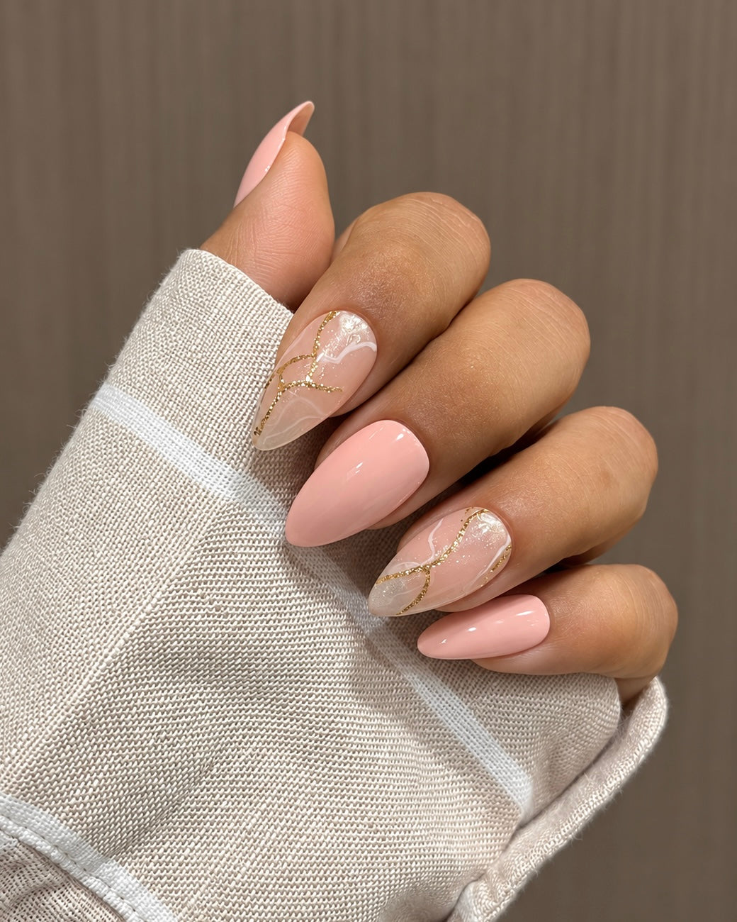 Marble Glow Nails