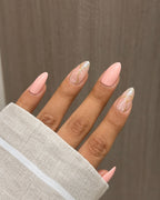 Marble Glow reusable press-on nails for an at-home manicure