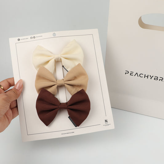 Cocoa Crunch 3-pack Classic HairBow