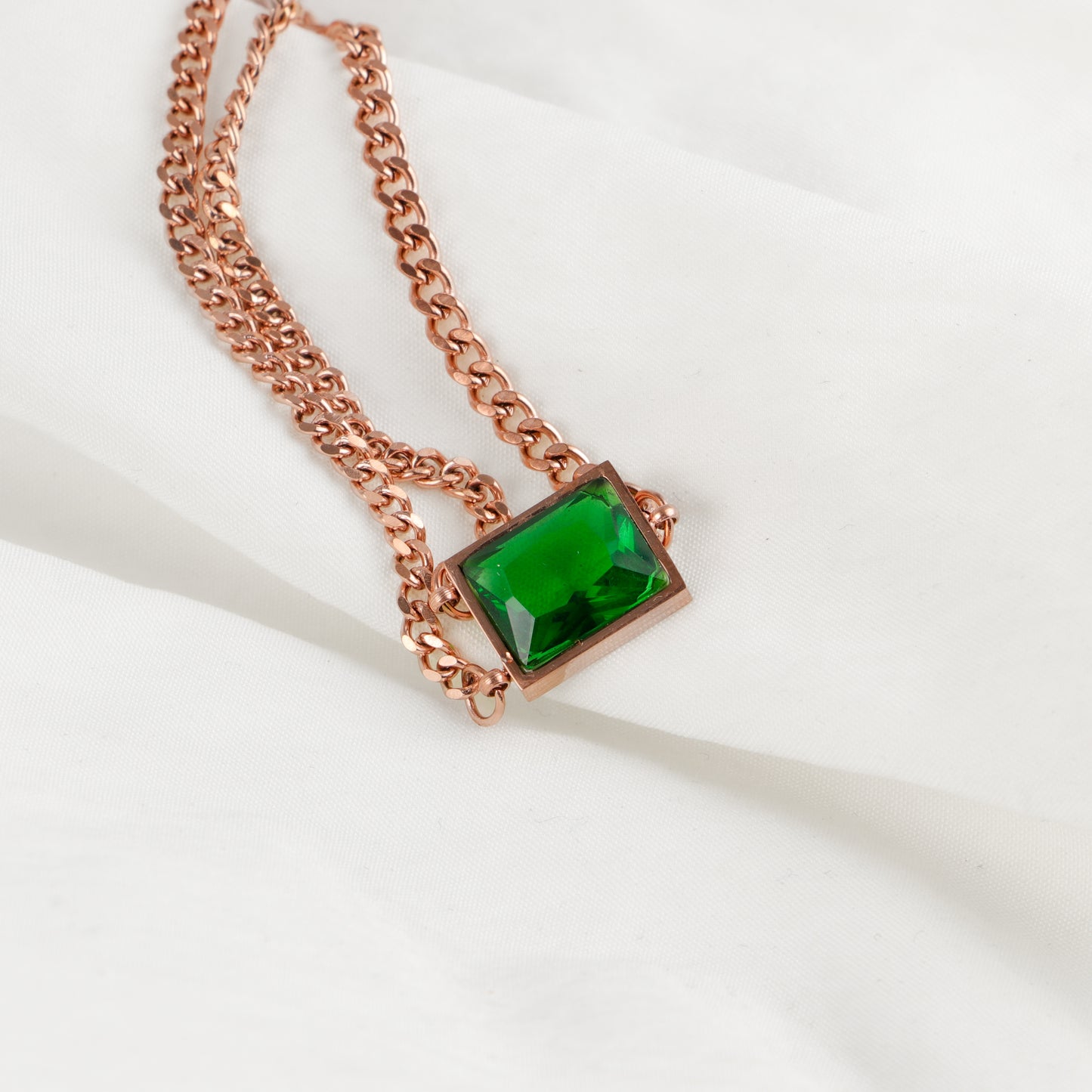 Emerald Chain Bracelet