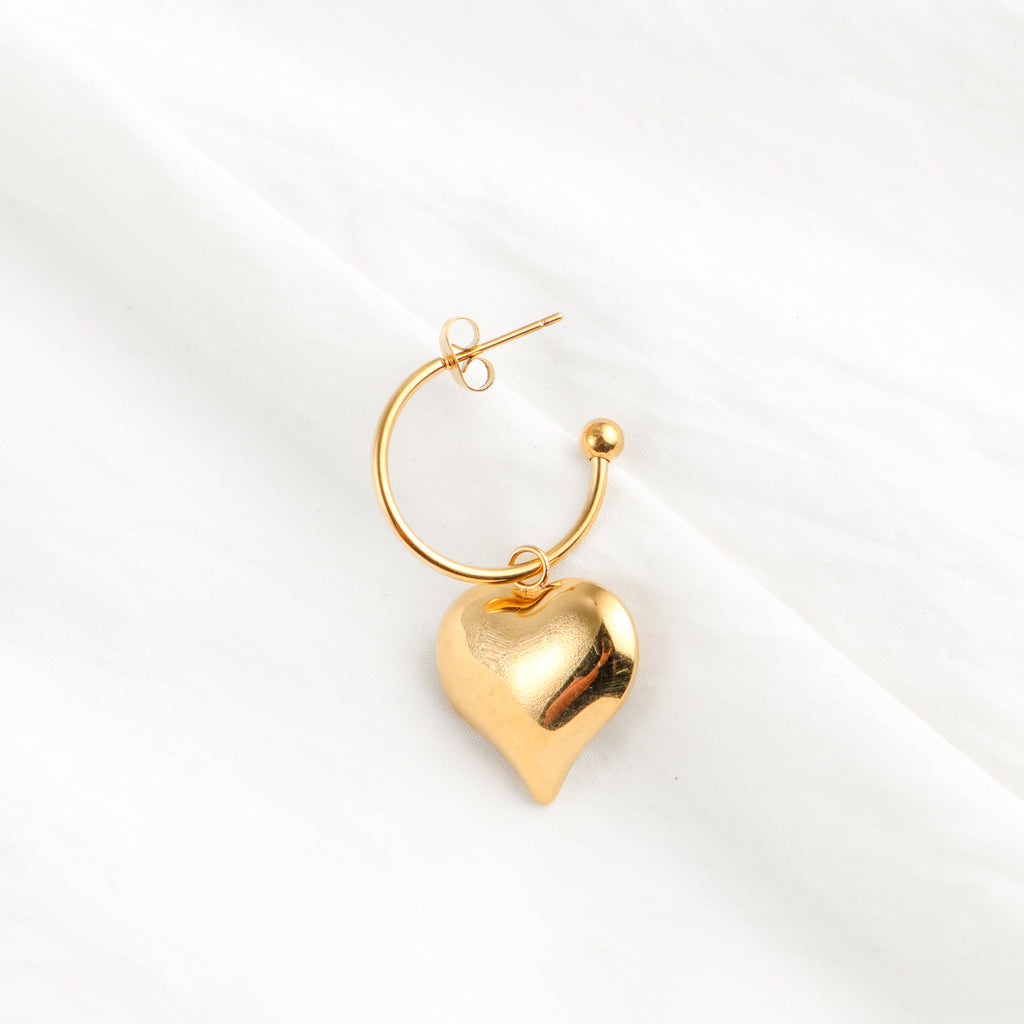 Heart Hoop Earrings