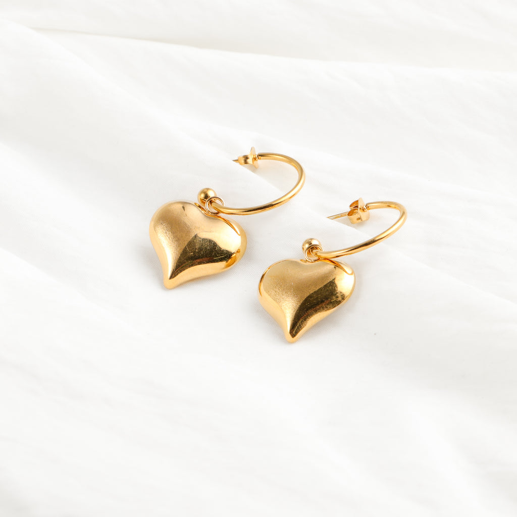Heart Hoop Earrings