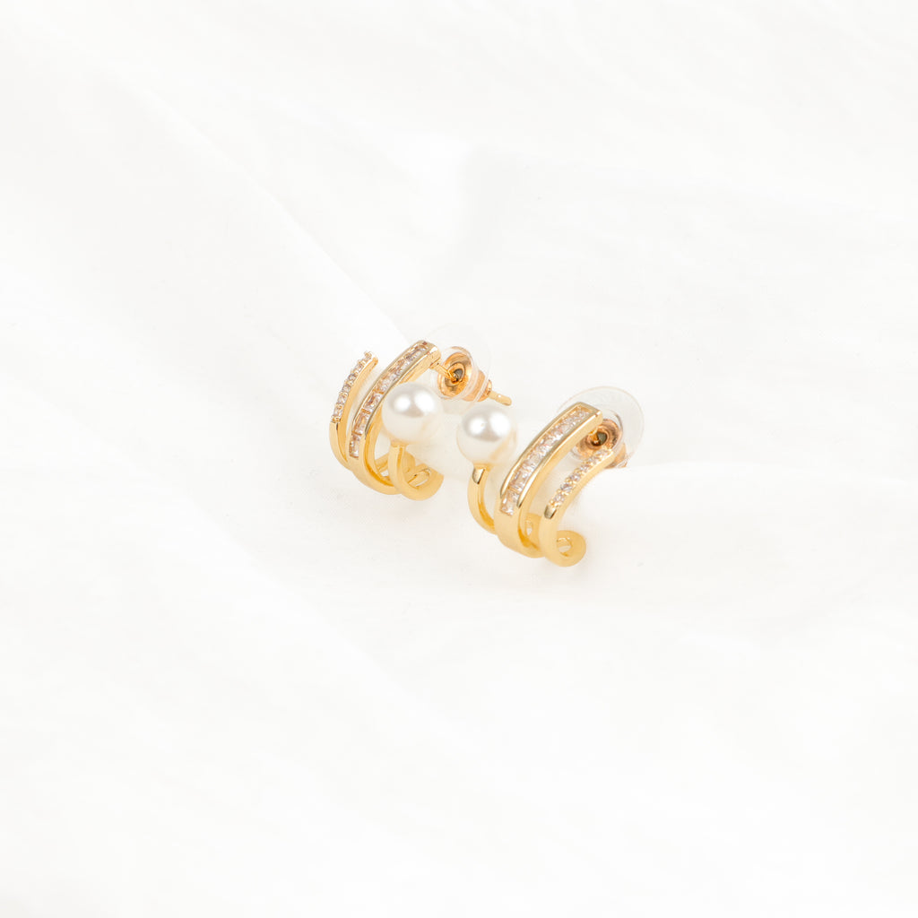 Spiral Pearl Earrings