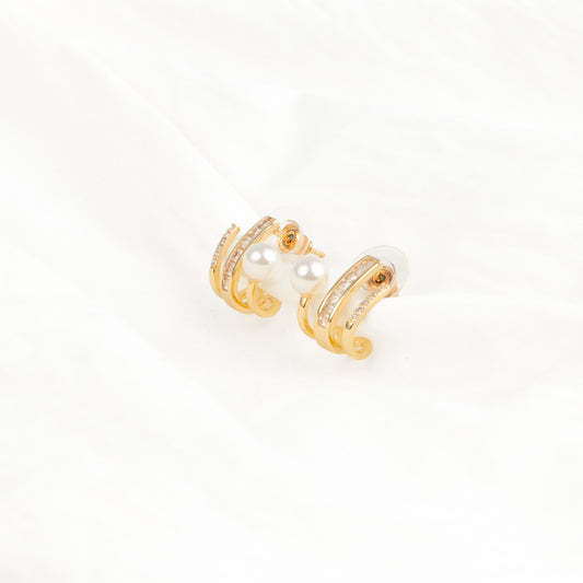 Spiral Pearl Earrings
