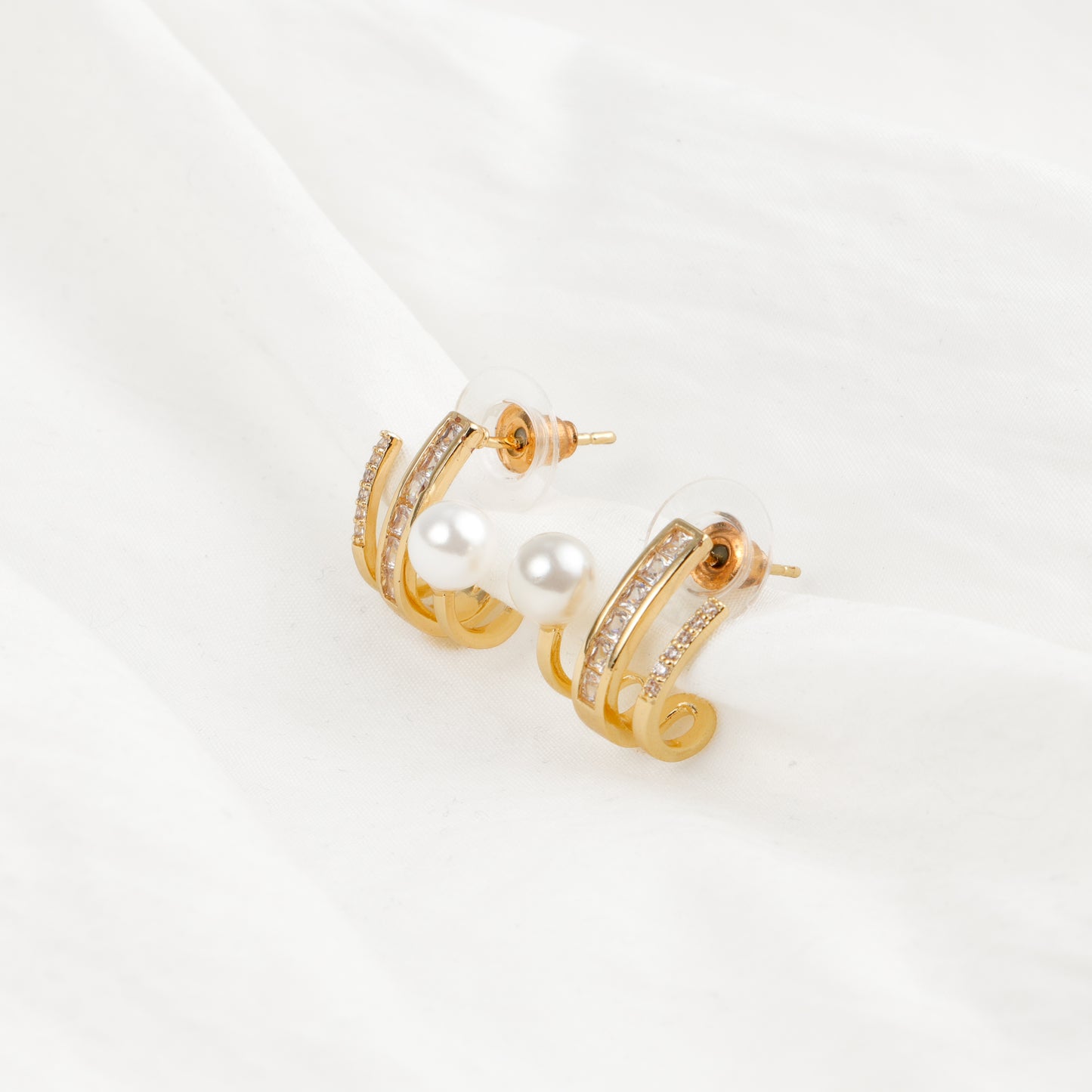 Spiral Pearl Earrings