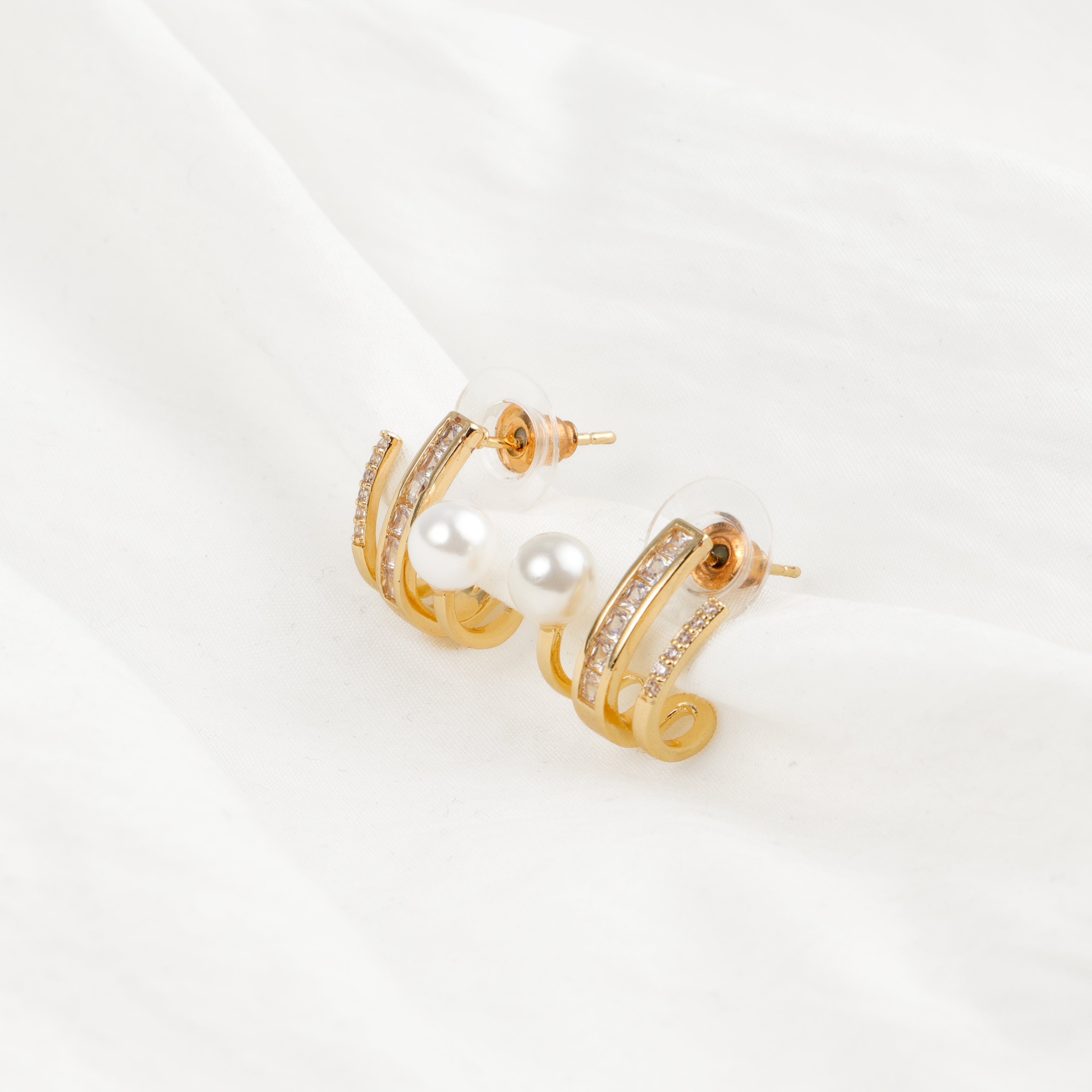 Spiral Pearl Earrings