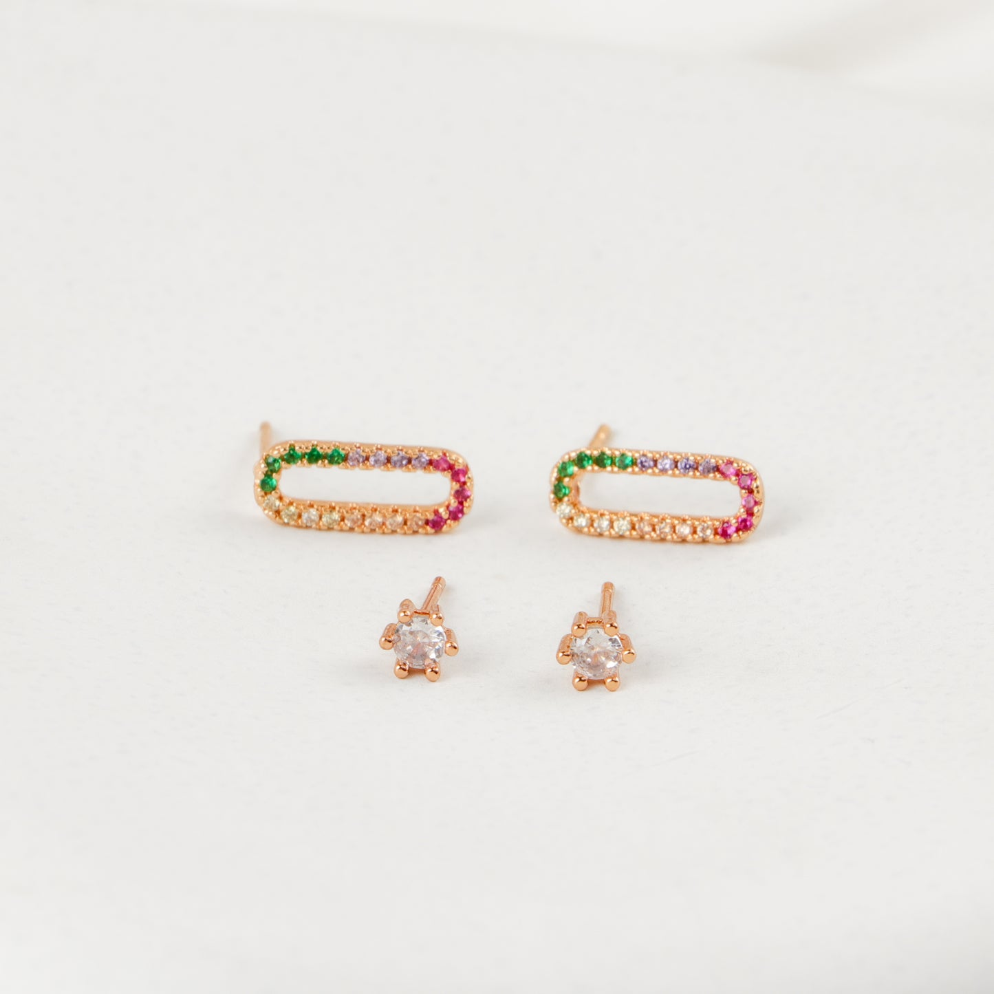 Mini Stud & Roselle Earrings