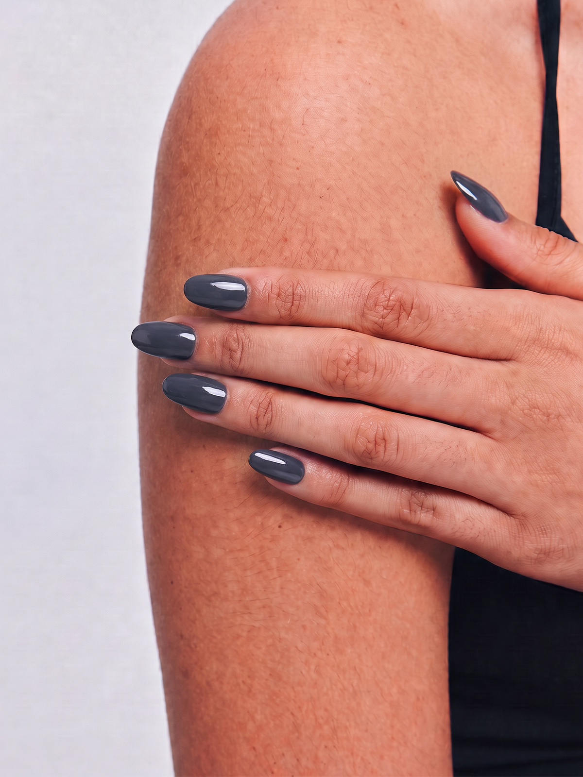 Charcoal Blue Nails