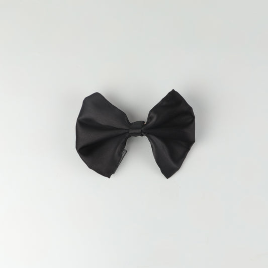 Black Satin Classic HairBow