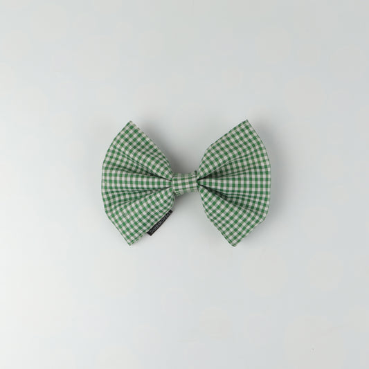 Green Check Charm Classic HairBow