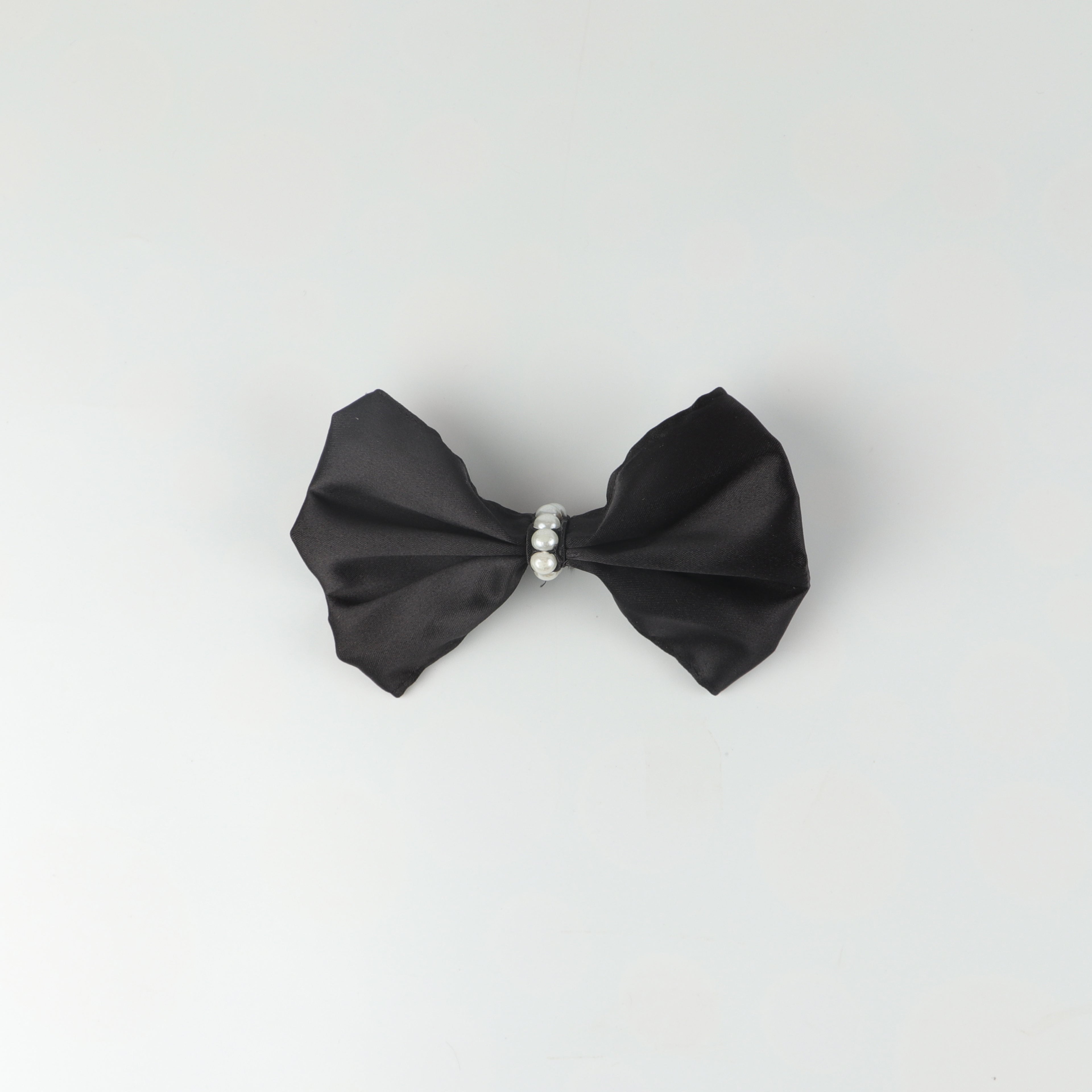 Pearl Black Embellished Classic HairBow