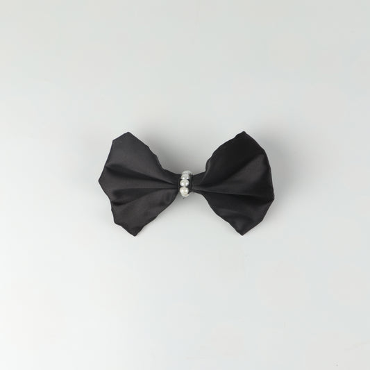 Pearl Black Embellished Classic HairBow