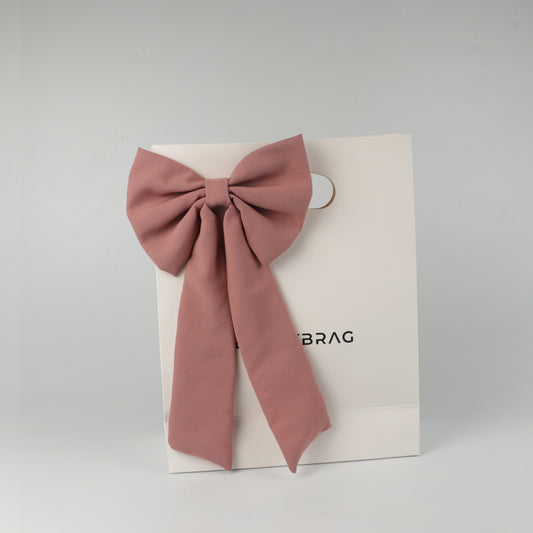 Dusty Rose Long Tail HairBow
