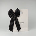 Black Satin Long Tail HairBow