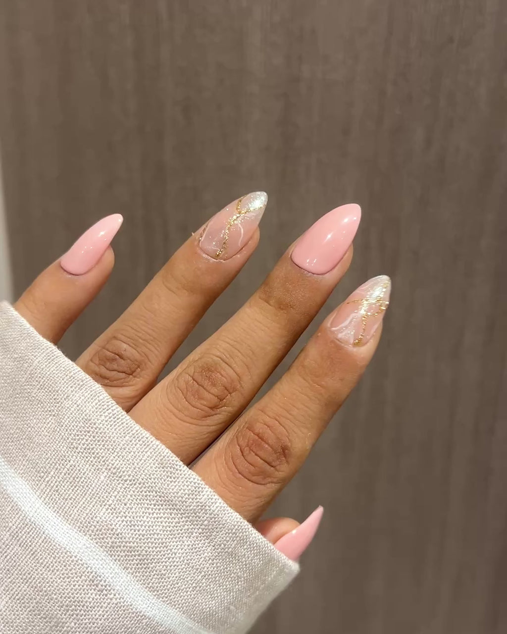 Marble Glow Nails