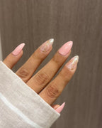 Marble Glow Nails