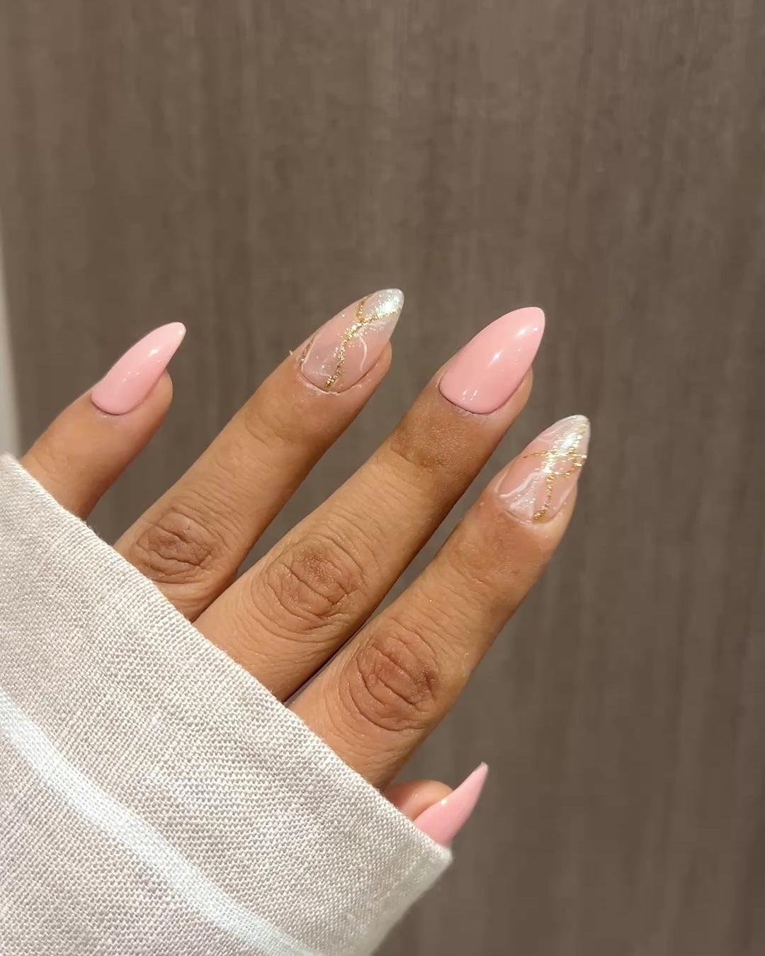 Marble Glow Nails