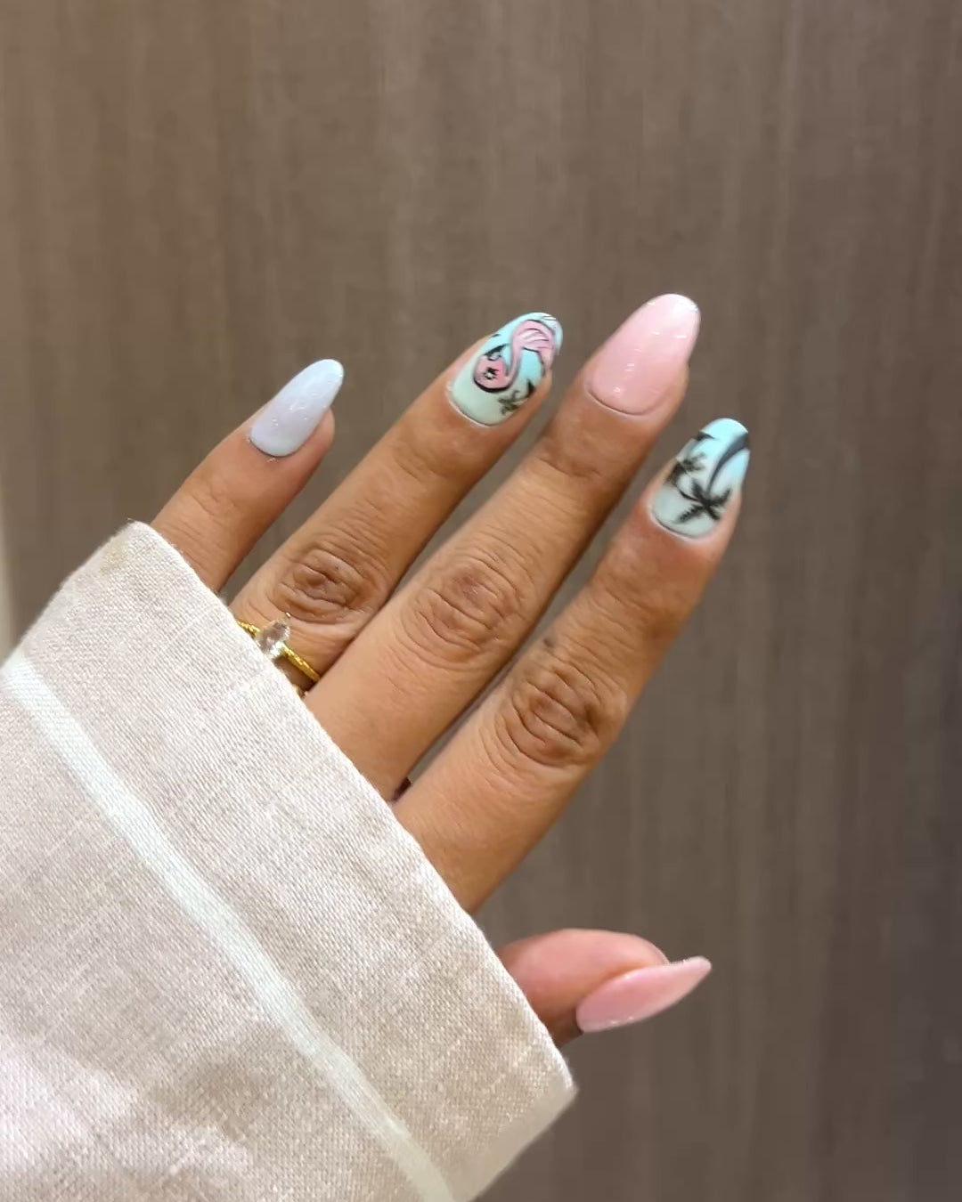Flamingo Bae Nails